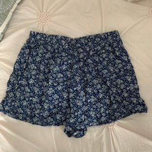 Blue Floral Flow Shorts